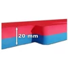 Puzzle tatami sports mat 100×100x2 cm LEE red-blue
