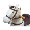 Beige plush rocking horse with tone, TIME LEADER