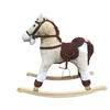 Beige plush rocking horse with tone, TIME LEADER
