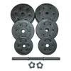 S-SPORT 20 kg Black Cement Dumbbell Set - S-Sport