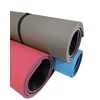 Polyfoam camping mattress, double layer red-grey