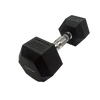 S-SPORT Hexagonal rubber coated dumbbell, 7.5 kg - S-Sport.store