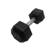 S-SPORT Hexagonal rubber coated dumbbell, 10 kg - S-Sport.store