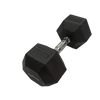 S-SPORT Hexagonal rubber coated dumbbell, 20 kg