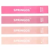 Resistance Band Set, 4 Pieces - SPRINGOS PINK MINI BAND - S-Sport.store