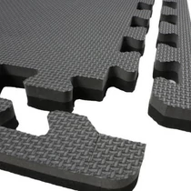 LEE Border for puzzle tatami sports mat, 100x100x2 cm grey-black