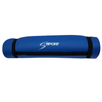 S-SPORT Blue Thick NBR Yoga Mat with Carrying Strap