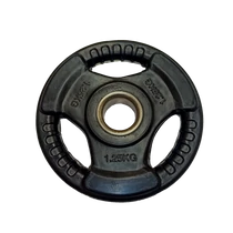 S-SPORT 1,25 kg Black Rubber-coated Weight Plate, 31 mm