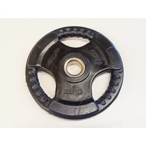 S-SPORT 2,5 kg Black Rubber-coated Weight Plate, 31 mm