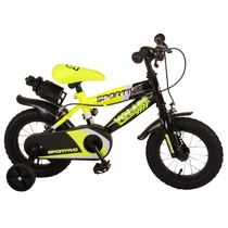 Volare Sportivo Neon Yellow Kids Bike, 12 inches, 95% assembled - S-Sport