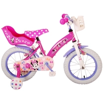 Volare Disney Minnie Mouse Kids Bike, 14-inch, with two braking systems - S-Sport