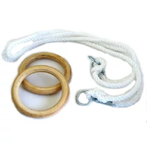 Wooden children ring with 1,7 m rope S-SPORT