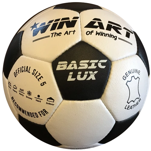 Leather football, size 5 WINART BASIC LUX