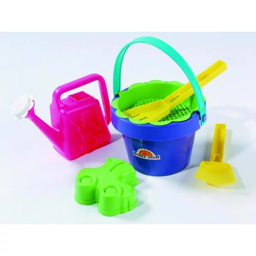 Mini sandpit with sprinkler