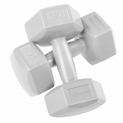 PVC Dumbbell, Hexagonal 2x3 kg SPRINGOS - S-Sport.store