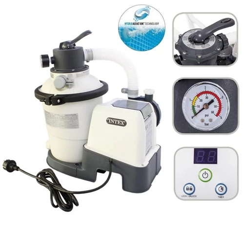Krystal Clear Sand Filter Water Cartridge Pump INTEX 26642 - New Hydro Aeration Technology