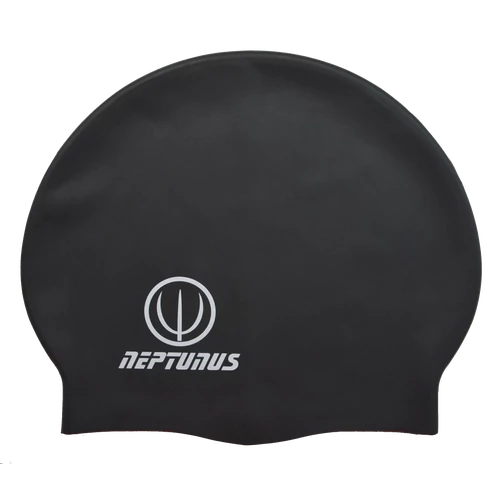 Silicone Swimming Cap, Black - NEPTUNUS ATLAS - S-Sport.store