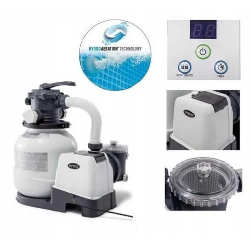 Krystal Clear Sand Filter System INTEX 26648 - New Hydro Aeration Technology - S-Sport.store