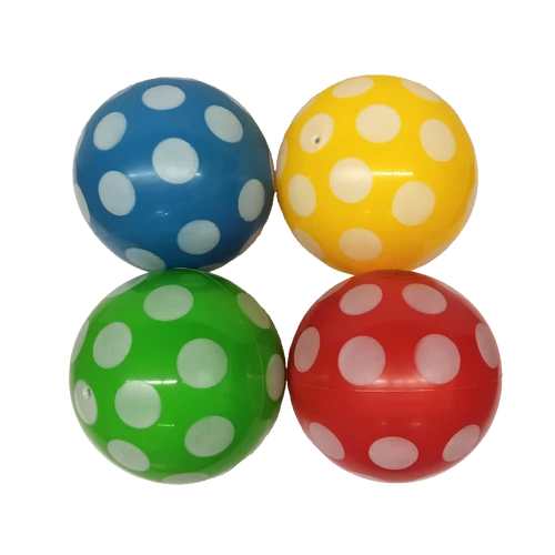 Ball PVC, with polka dots, 220 mm PLASTO