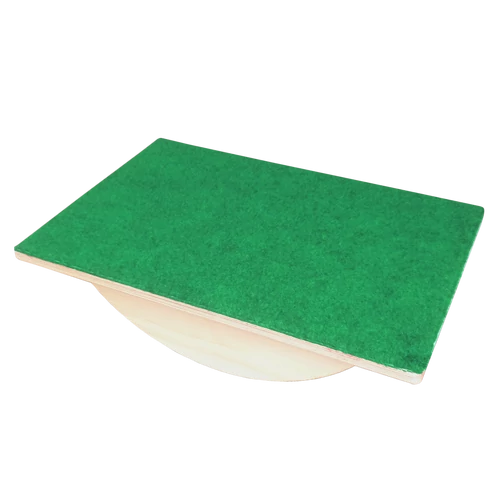 Balance board for developing a sense of balance, suitable for both adults and children. Material: wooden base with wear-resistant textile covering.  Size: 60×38×11 cm. - SportSarok