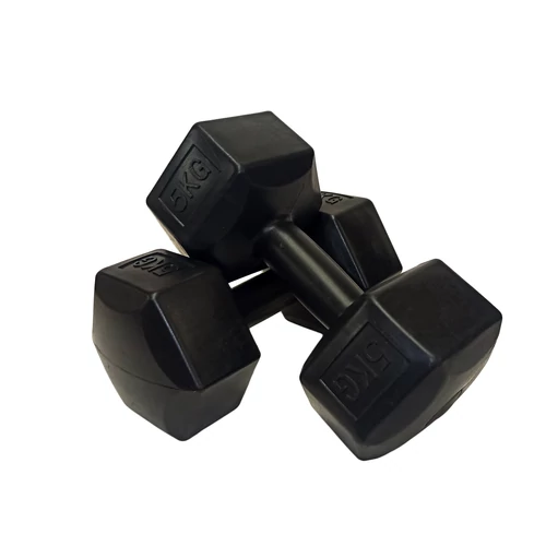 PVC dumbbell, hexagonal 2x5 kg SPARTAN - S-Sport