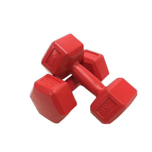 S-SPORT PVC kézisúlyzó, hatszögletű 2x2 kg
