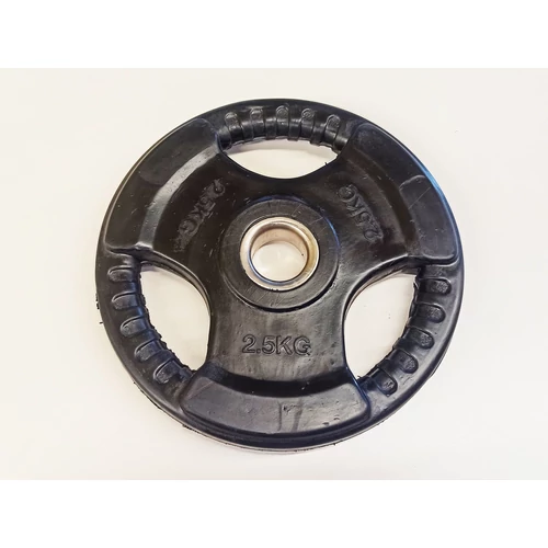 S-SPORT 2,5 kg Black Rubber-coated Weight Plate, 31 mm