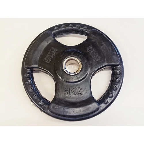 S-SPORT 5 kg Black Rubber-coated Weight Plate, 31 mm - S-Sport.store