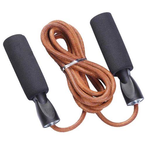 Leather skipping rope, bearing SPRINGOS