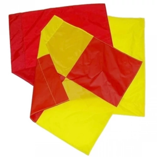 Zászló, sárga/narancs, 45x45 cm-es, szögletzászlóhoz TREMBLAY - SportSarok