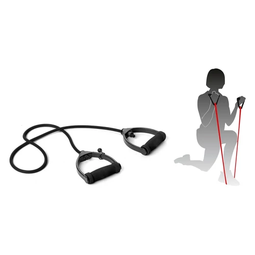 Reinforcing rubber handle (TPR) with sponge handle, black TREMBLAY