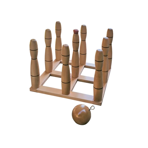 Swinging bowling set, wooden S-SPORT ECONOMY - S-Sport