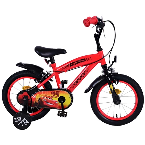 Volare Disney Cars Kids Bike, 14-inch, with two braking systems - S-Sport