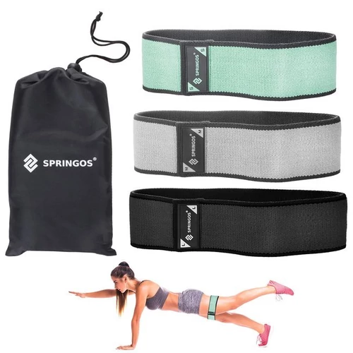 Springos elasztikus fitnesz szalag készlet