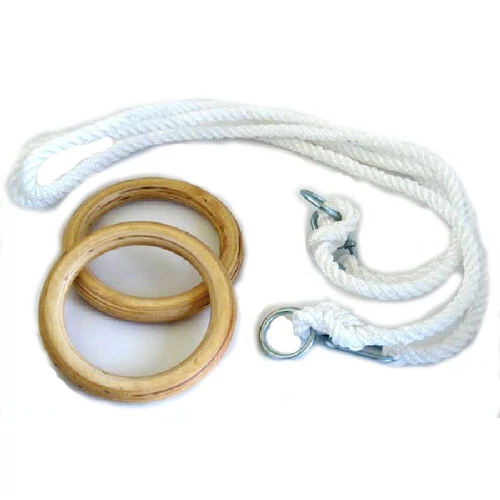 Wooden children ring with 1,7 m rope S-SPORT