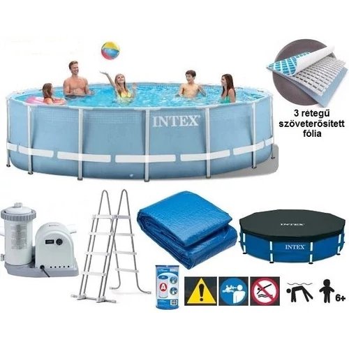 Water Cartridge Pool Set, metal frame 549×122 cm - INTEX PRISM FRAME POOL 28752
