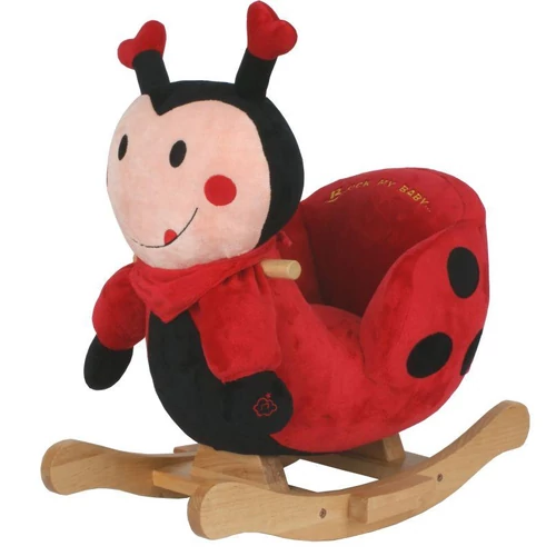 TIME LEADER Plush baby rocking ladybug with sound