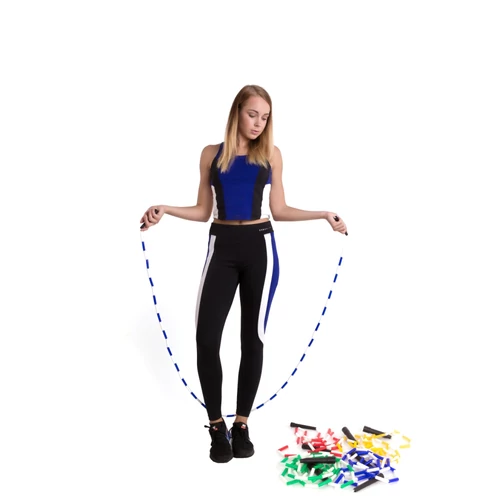 Ugrálókötél, gyöngyös, Piros/Fehér 240 cm VINEX - SportSarok