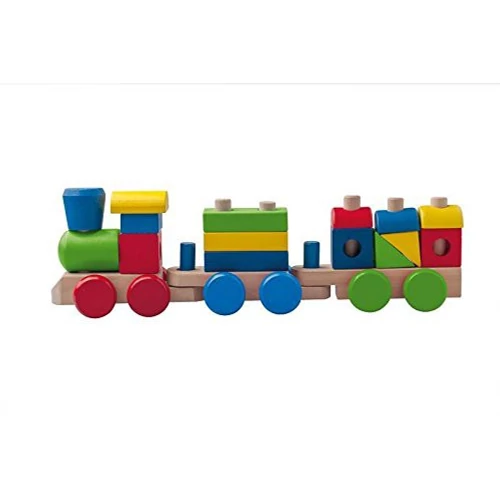 Small colourful construction train WOODY 90827