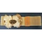 Brown bead decorated , elasticated belt with bow