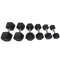 S-SPORT Hexagonal rubber coated dumbbell, 7.5 kg