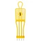 Football (Soccer) training defender, insertable, 180 cm, yellow WINART